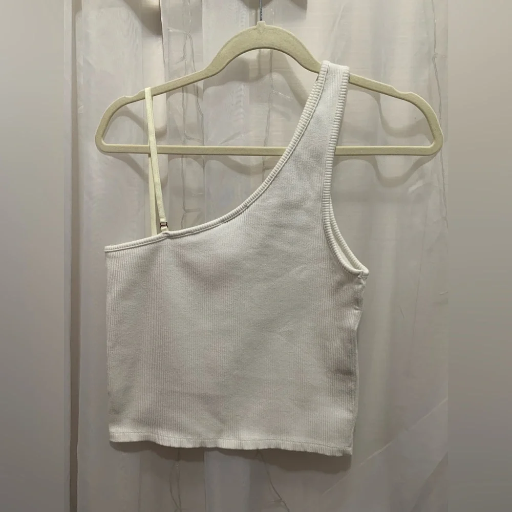Zara White Ribbed Tank - Picture 2 of 3